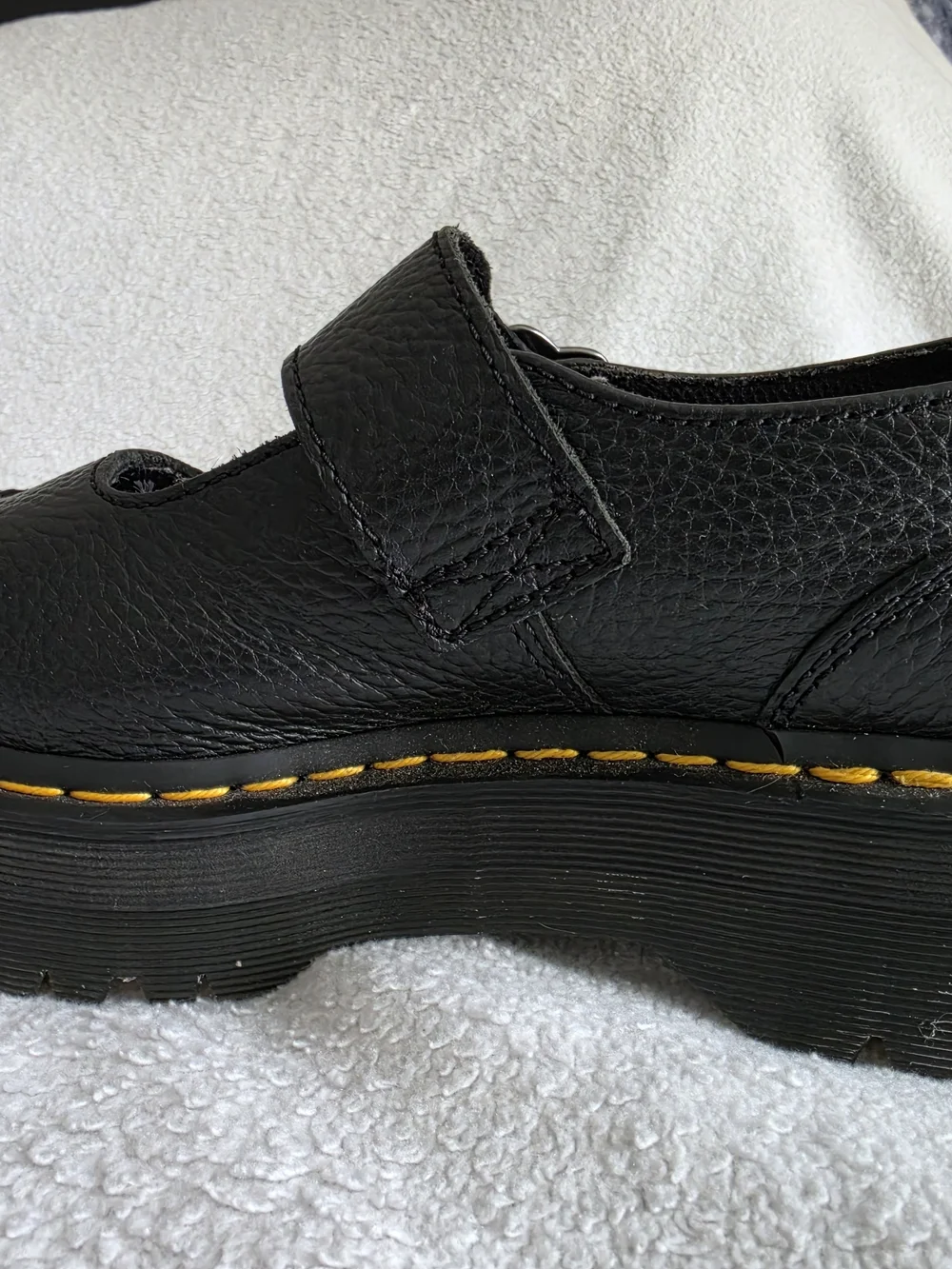 Dr. Martens Addina Flower Buckle Leather Platform Mary Janes